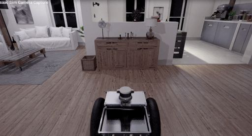 The BenchBot simulation environment, powered by Nvidia Isaac