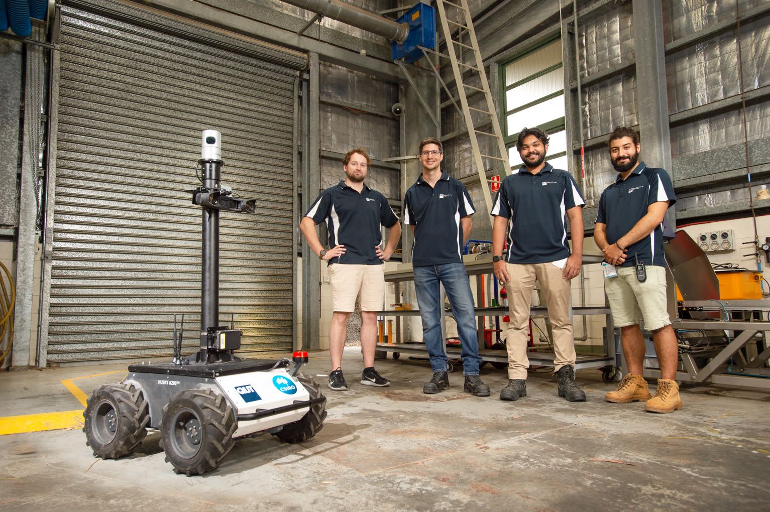 QUT rover at CSIRO's In-Situ Resource Utilisation Facility