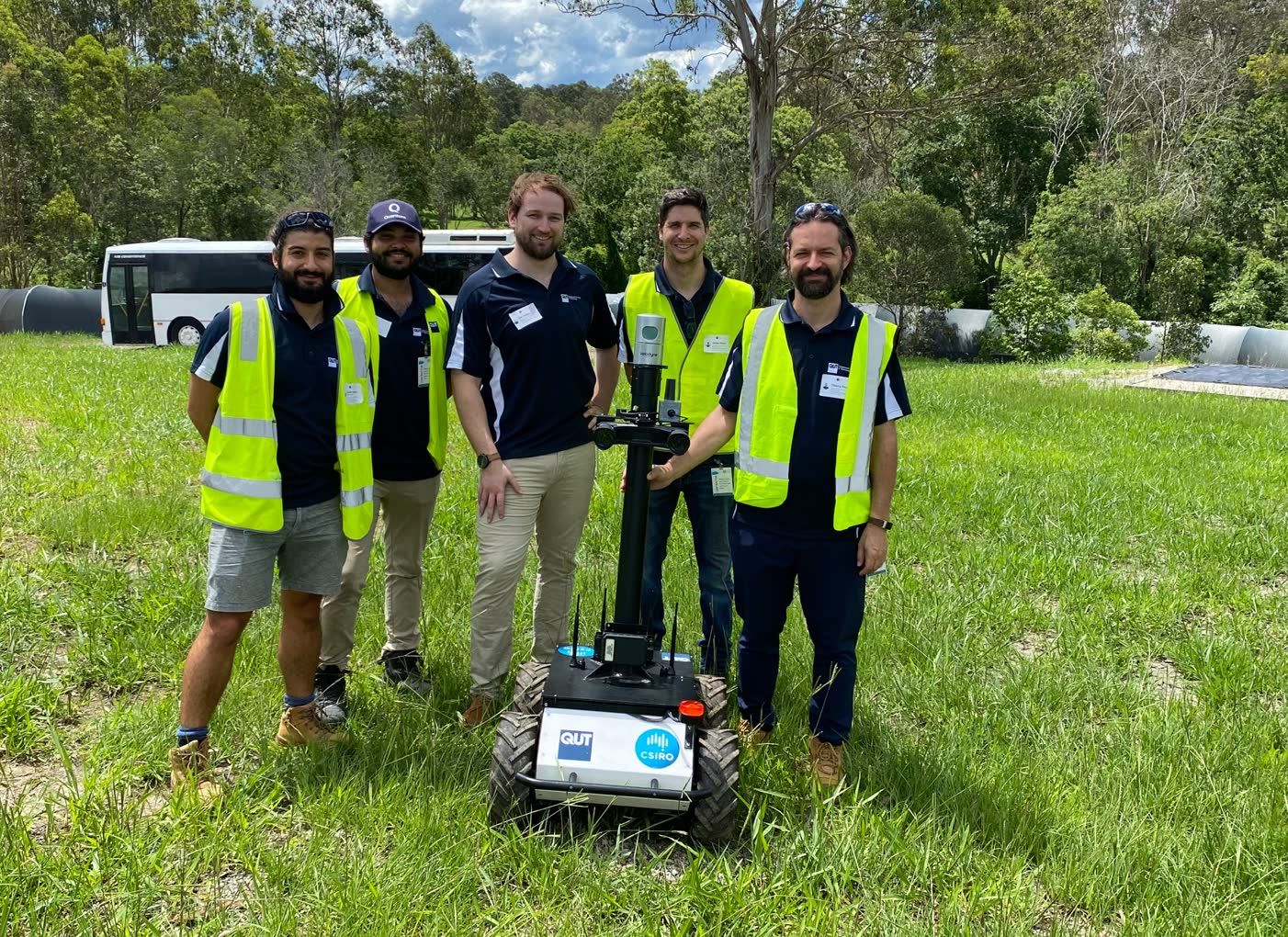 The team behind QUT's rover, minus Niko